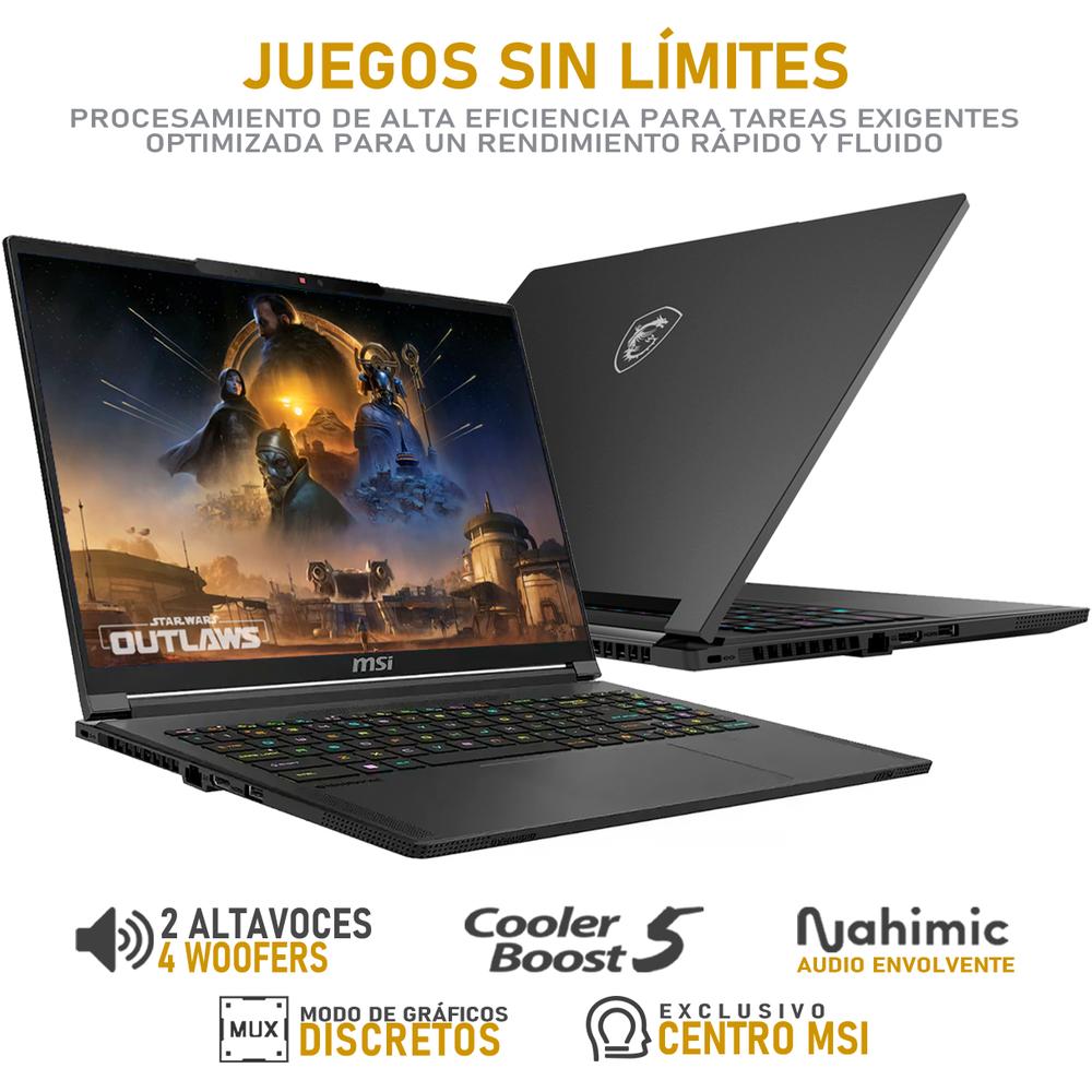 Foto 5 pulgar | Laptop Gamer MSI Stealth A16 Geforce RTX 4060 AMD Ryzen 9 365 50 Tops 32GB RAM 1TB SSD 16'' 240hz W11H Teclado Español
