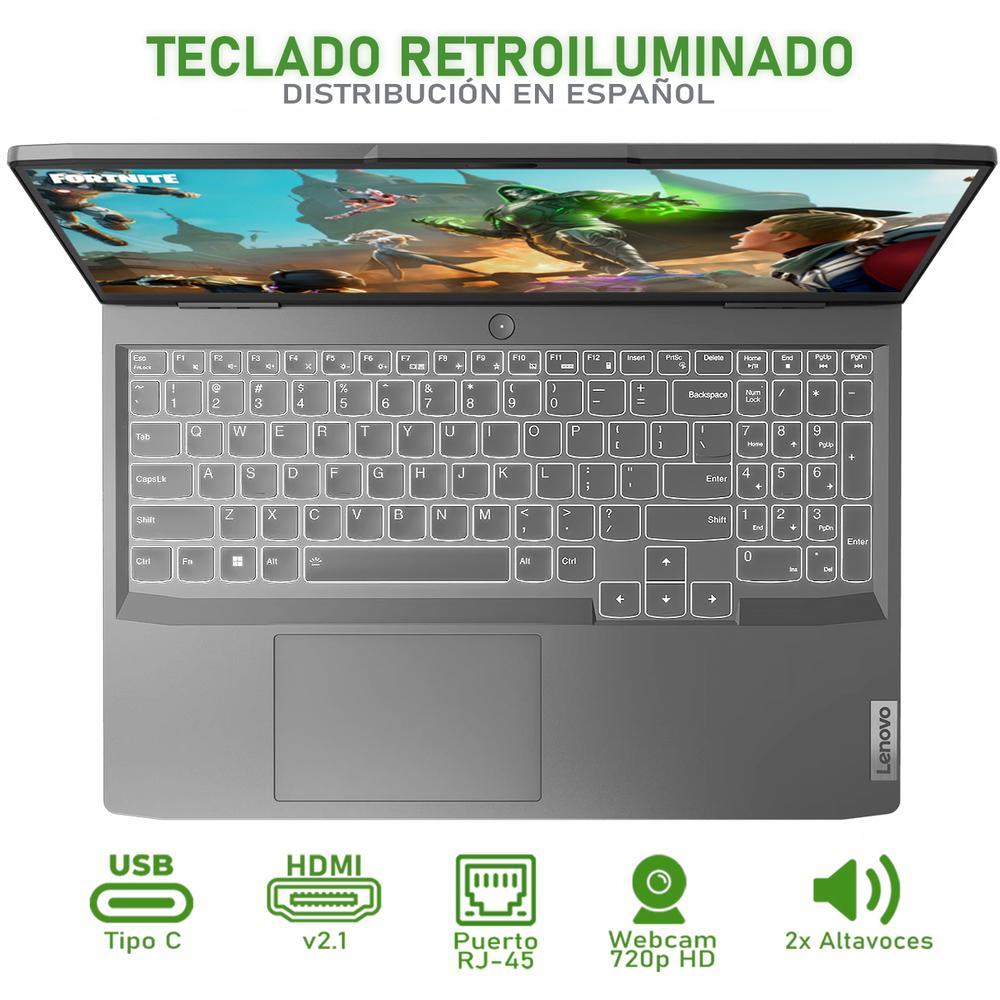 Foto 5 pulgar | Laptop Gamer Lenovo Loq Nvidia Geforce Rtx 2050 4gb Intel Core I5 12450h 32gb Ram 1.5tb Ssd 15.6'' W11h Teclado en Es