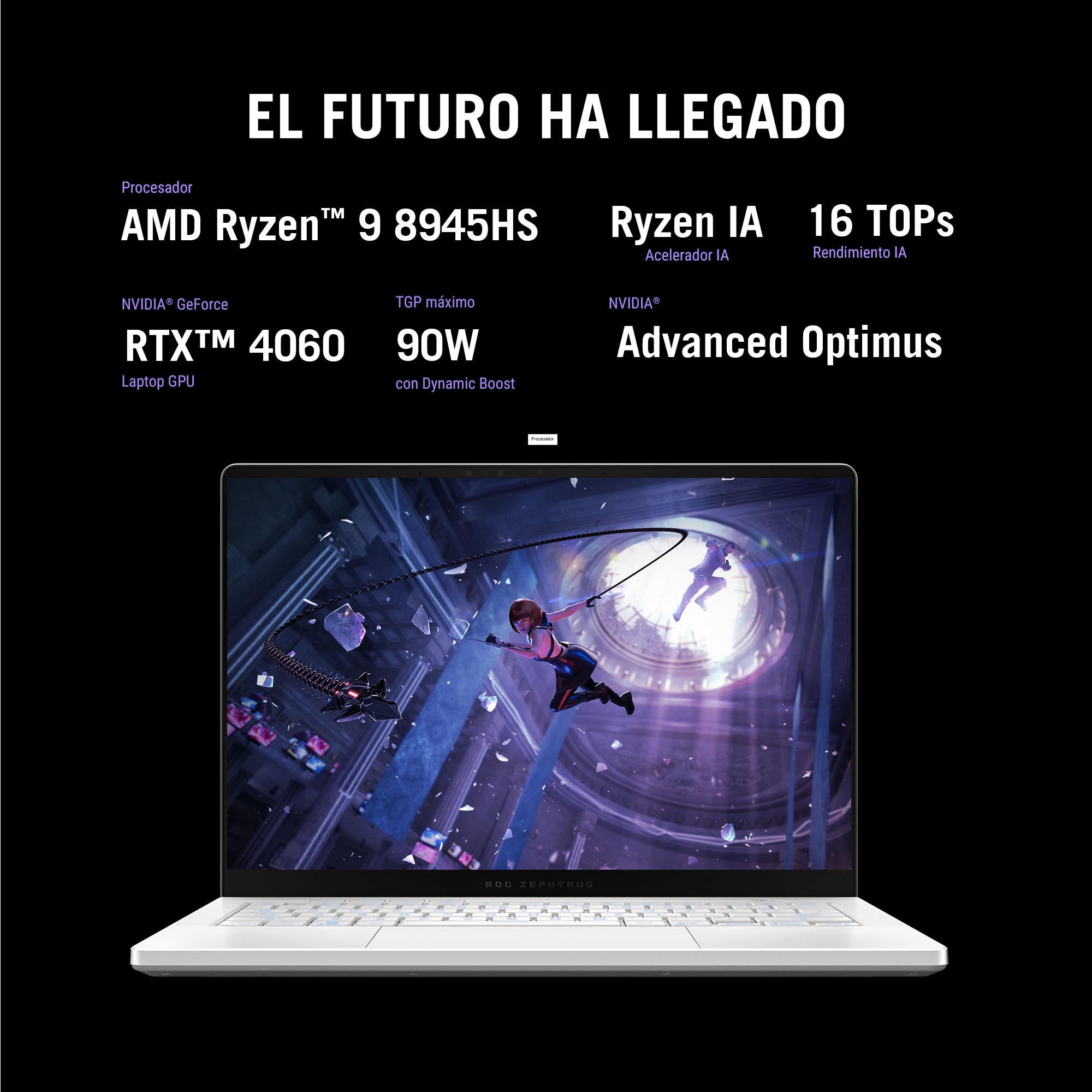 Foto 3 pulgar | Laptop Gamer Rog Zephyrus G14 (2024), Ryzen 9 8945HS, RTX 4060