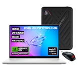 Laptop Gamer ROG Zephyrus G16, RTX 4070, Ryzen AI 9 HX 370, 32GB RAM, 2TB, 16'' 2.5K OLED, blanco