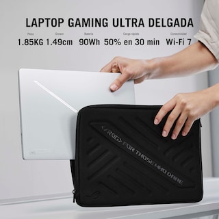 Foto 4 | Laptop Gamer ROG Zephyrus G16, RTX 4070, Ryzen AI 9 HX 370, 32GB RAM, 2TB, 16'' 2.5K OLED, blanco