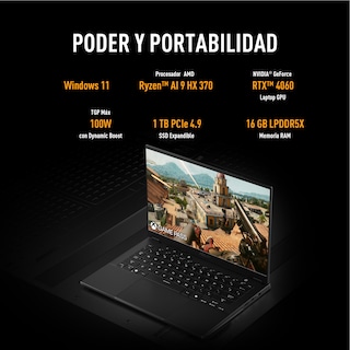 Foto 3 | Laptop Asus TUF Gaming A14, RTX 4060, Ryzen AI 9 HX 370, 16GB RAM, 1TB, 14'' 2.5K