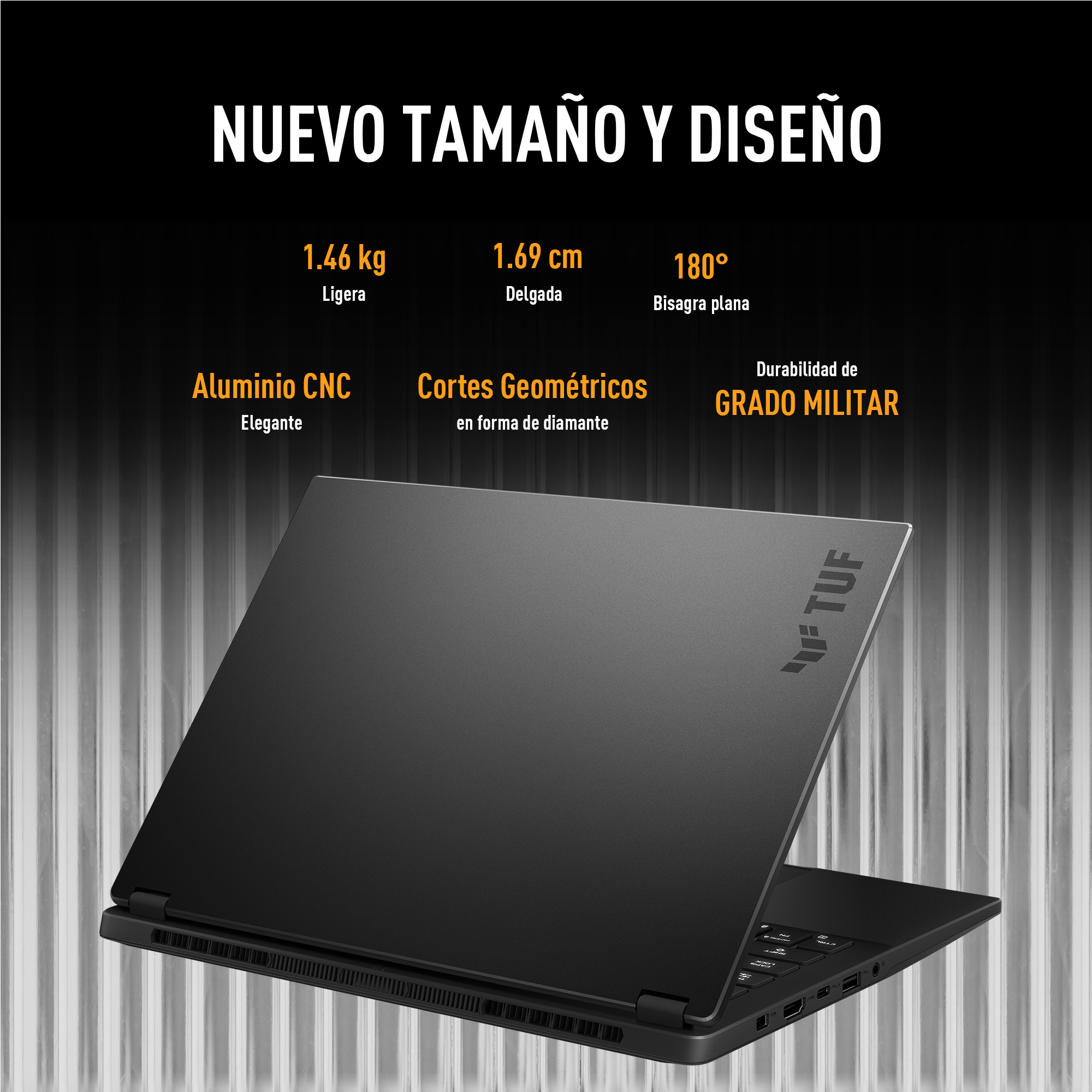 Foto 9 pulgar | Laptop Asus TUF Gaming A14, RTX 4060, Ryzen AI 9 HX 370, 16GB RAM, 1TB, 14'' 2.5K