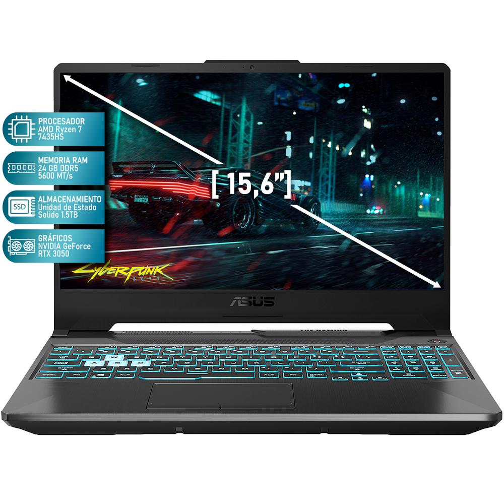 Foto 3 pulgar | Laptop Gamer Asus Tuf Gaming A15 Rtx 3050 Amd Ryzen 7 7435hs 24gb Ram 1.5tb Ssd 15.6'' W111h Teclado En Ingles Mochila