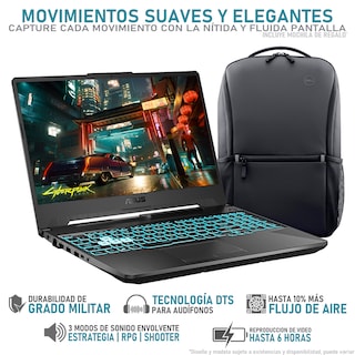 Foto 3 | Laptop Gamer Asus Tuf Gaming A15 Rtx 3050 Amd Ryzen 7 7435hs 24gb Ram 1.5tb Ssd 15.6'' W111h Teclado en Inglés Mochila