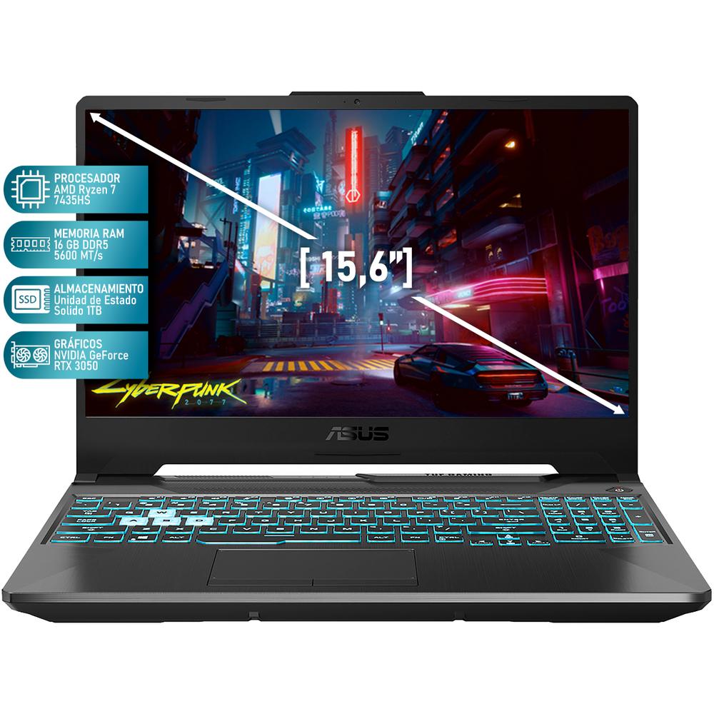 Foto 3 pulgar | Laptop Gamer Asus Tuf Gaming A15 Geforce Rtx 3050 Amd Ryzen 7 7435hs 16gb Ram 1tb Ssd 15.6'' W11h Teclado En Ingles