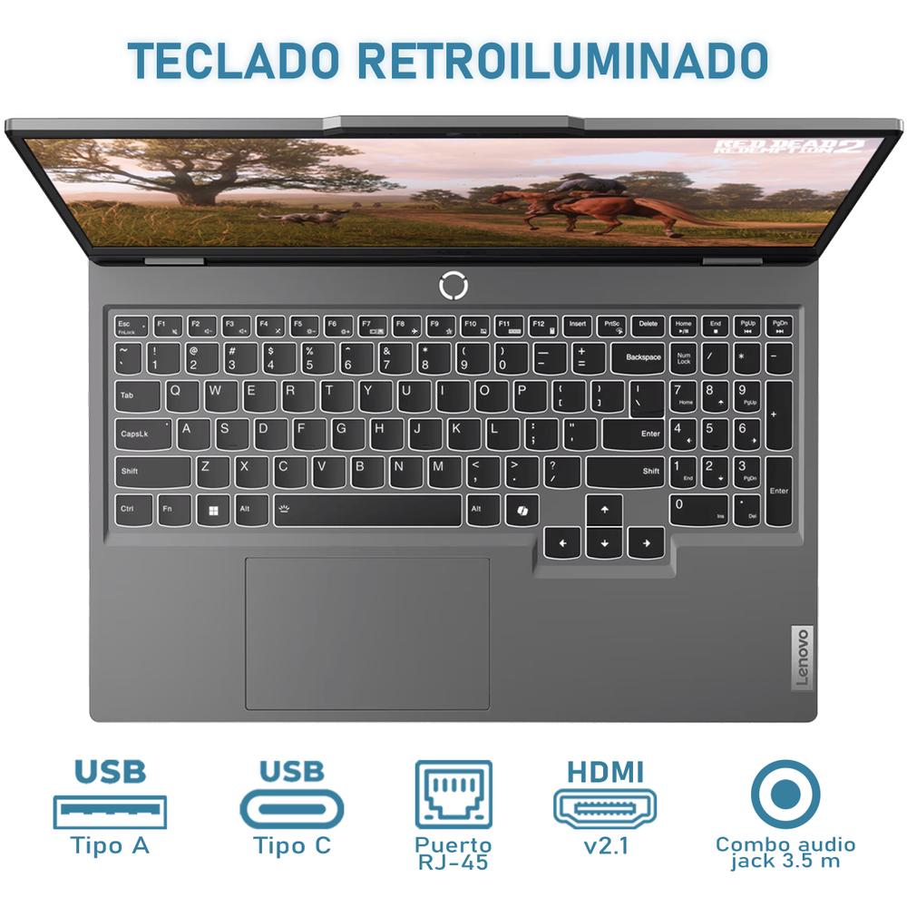 Foto 4 | Laptop Gamer Lenovo Loq Nvidia Geforce Rtx 3050 Amd Ryzen 5 7235hs 8gb Ram 512gb Ssd 15.6'' Windows 11 Home Tecla