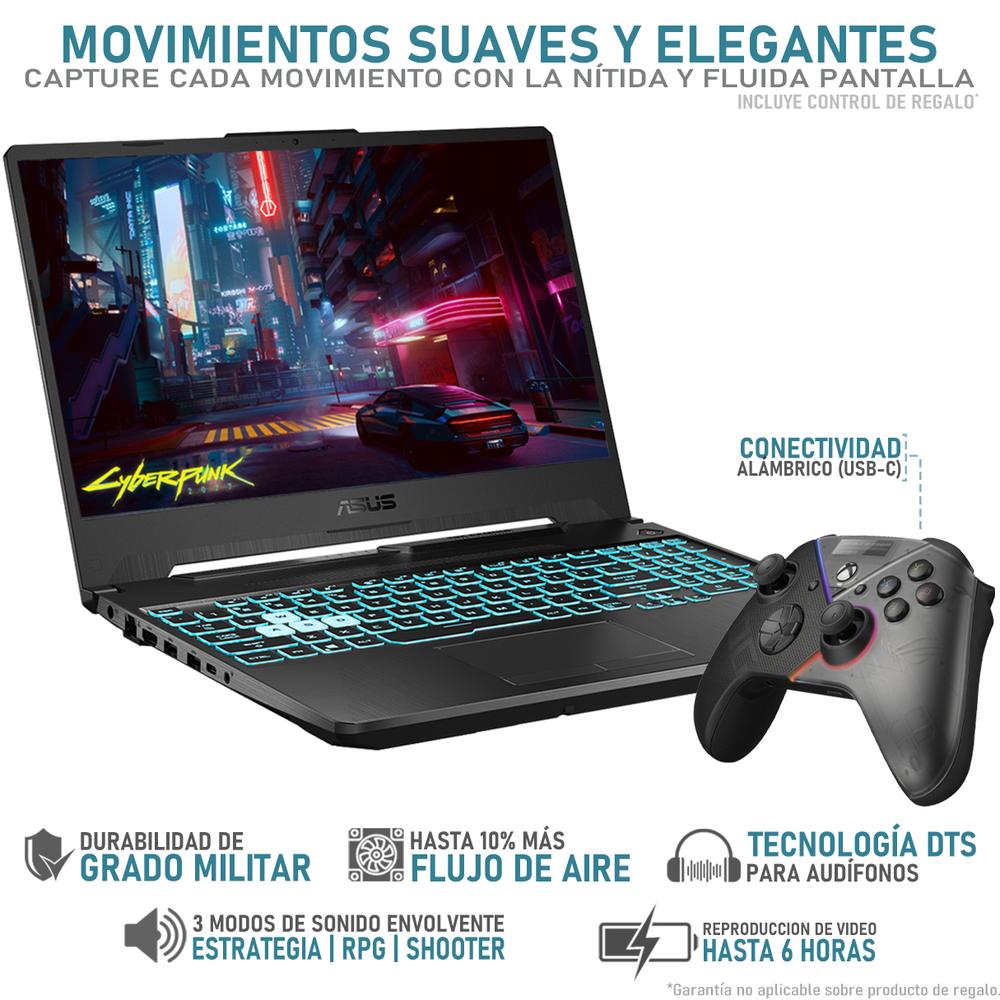 Foto 4 pulgar | Laptop Gamer ASUS TUF Gaming A15 GeForce RTX 3050 AMD Ryzen 7 16GB RAM 1TB SSD 15.6" Teclado en Ingles + Control Raikiri