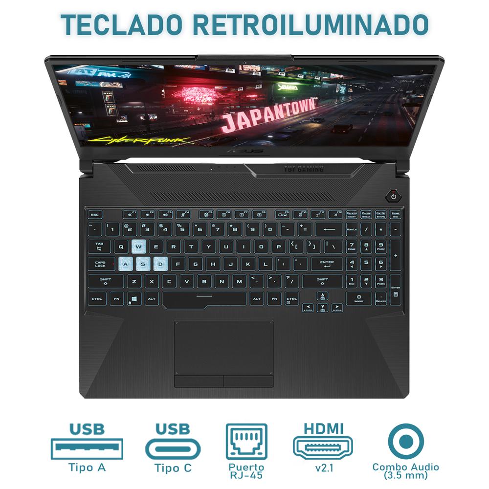 Foto 5 pulgar | Laptop Gamer ASUS TUF Gaming A15 GeForce RTX 3050 AMD Ryzen 7 16GB RAM 1TB SSD 15.6" Teclado en Ingles + Control Raikiri
