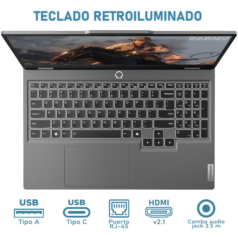 Foto 5 pulgar | Laptop Gamer Lenovo Loq Nvidia Geforce Rtx 3050 Amd Ryzen 5 7235hs 32gb Ram 1tb Ssd 15.6'' Windows 11 Home Teclado