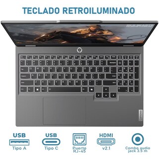 Foto 4 | Laptop Gamer Lenovo Loq Nvidia Geforce Rtx 3050 Amd Ryzen 5 7235hs 32gb Ram 1tb Ssd 15.6'' Windows 11 Home Teclado