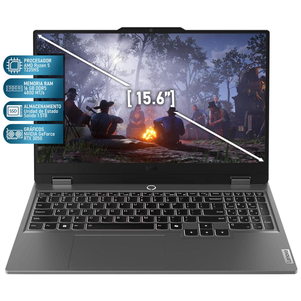 Foto 3 pulgar | Laptop Gamer Lenovo Loq Geforce Rtx 3050 Amd Ryzen 5 7235hs 16gb Ram 1.5tb Ssd 15.6'' W11h Teclado En Español + Mouse