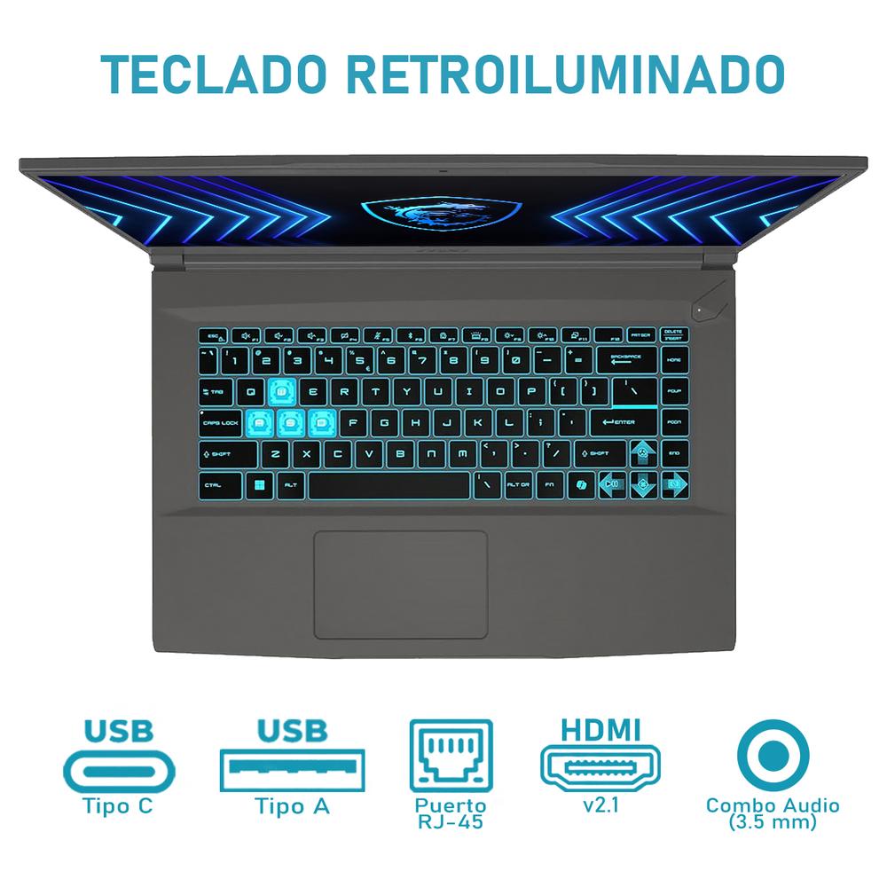 Foto 4 | Laptop Gamer Msi Thin A15 Nvidia Geforce Rtx 3050 Amd Ryzen 5 7535hs 16gb Ram 512gb Ssd 15.6'' W11h Teclado En Español
