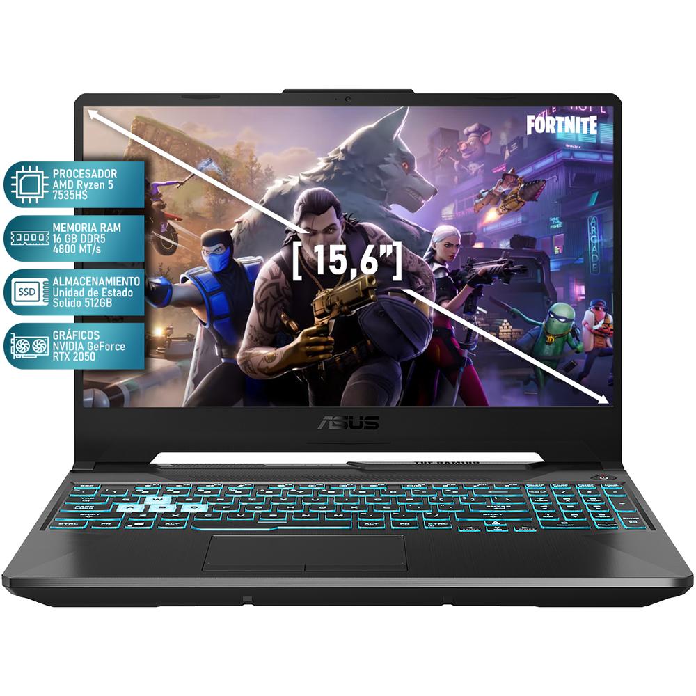 Foto 3 pulgar | Laptop Gamer Asus Tuf Gaming A15 Nvidia Geforce Rtx 2050 Amd Ryzen 5 7535hs 16gb Ram 512gb Ssd 15.6'' W11h Teclado