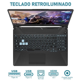 Foto 4 | Laptop Gamer Asus Tuf Gaming A15 Nvidia Geforce Rtx 2050 Amd Ryzen 5 7535hs 16gb Ram 512gb Ssd 15.6'' W11h Teclado