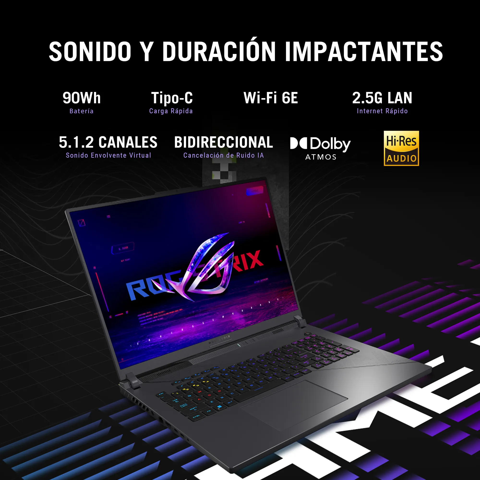 Foto 5 | Laptop Gamer Asus Rog Strix G16 RTX 4060 Intel  Core™ I9 14900hx 32GB 1TB Verde