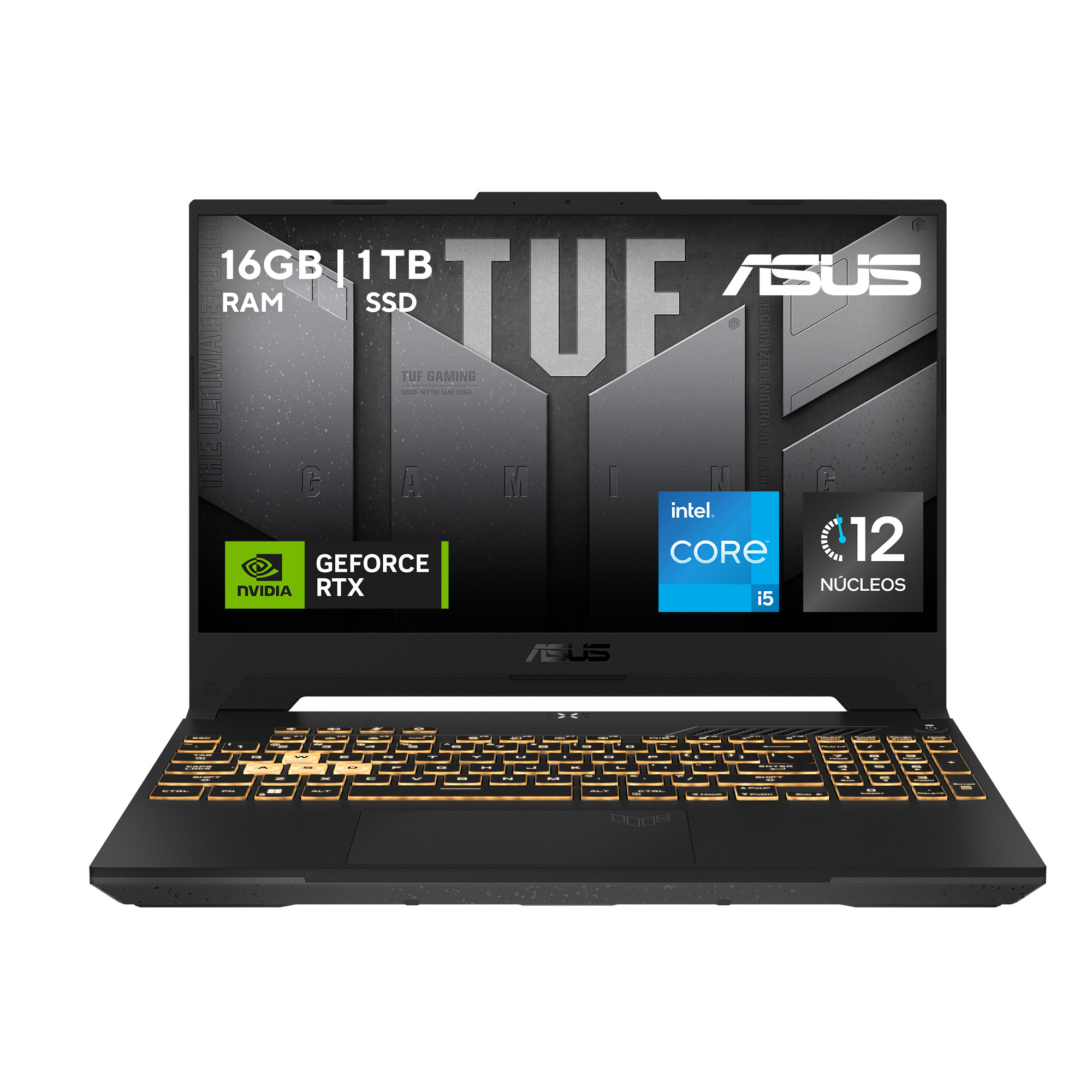 Foto 2 pulgar | Laptop ASUS TUF Gaming F15 Intel Core i5-12500H  RTX 3050 8 GB 512GB SSD Windows 11 Gris