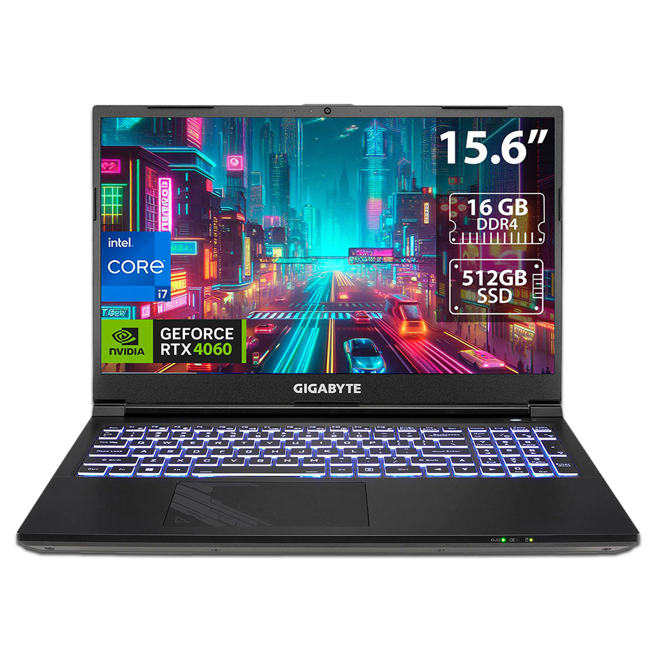 Foto 2 pulgar | Laptop Gamer Gigabyte G5: Intel Core I7 12650h , Ram 16gb, Ssd 512gb, Pantalla 15.6'', Rtx 4060, W11h