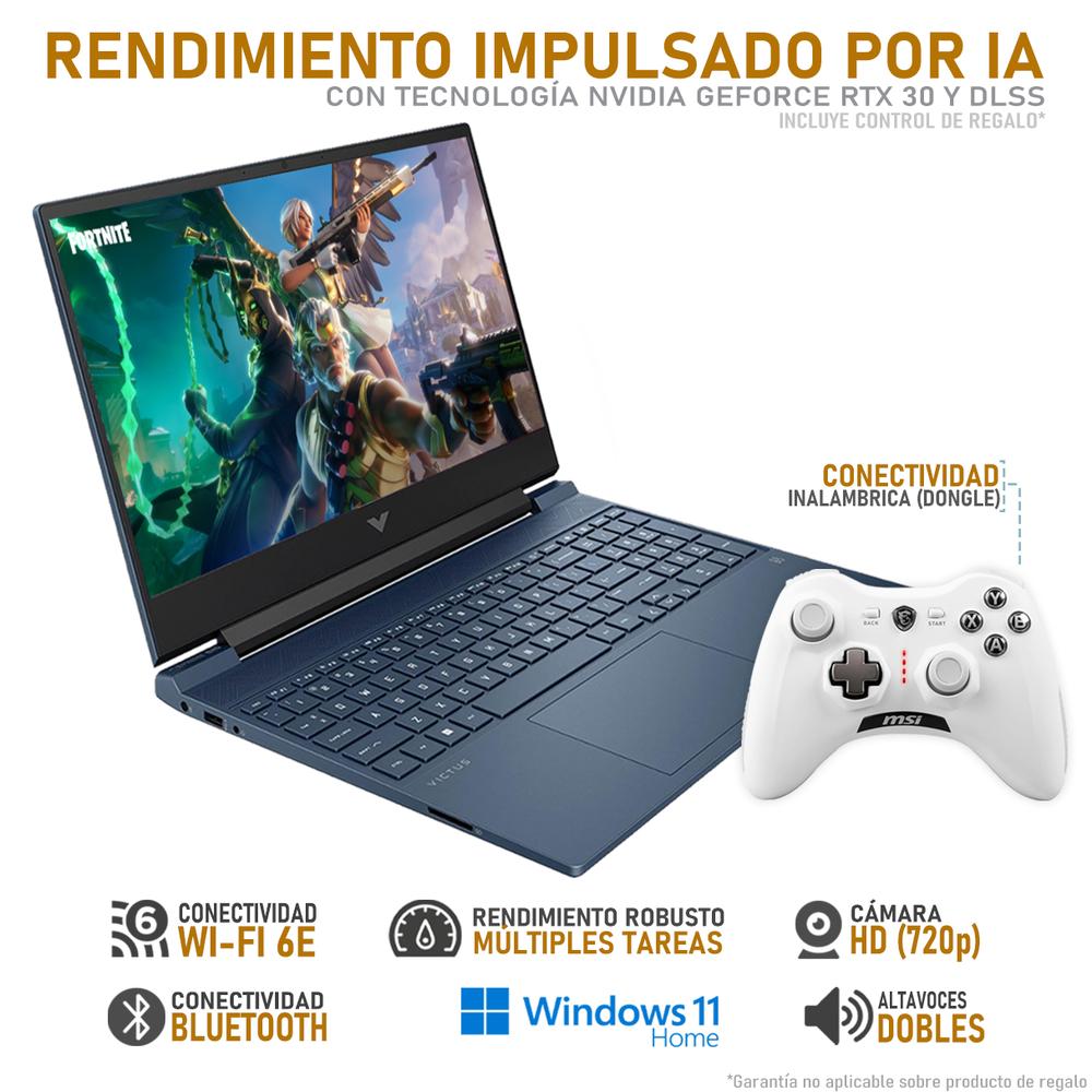 Foto 4 pulgar | Laptop Gamer Hp Victus Nvidia Geforce Rtx 3050 Intel Core I5 12450h 24gb Ram 512gb Ssd 15.6'' Windows 11 Home + Contr