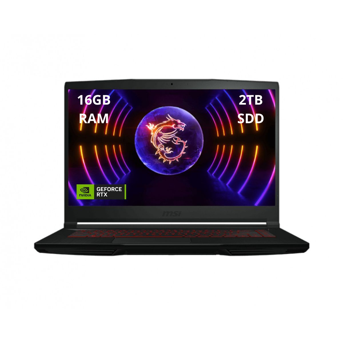 Laptop Msi Thin Gf63 15.6'' Windows 11 Home Intel Core I5 Nvidia Geforce Rtx 2050 16gb Ram 2tb Ssd Negro