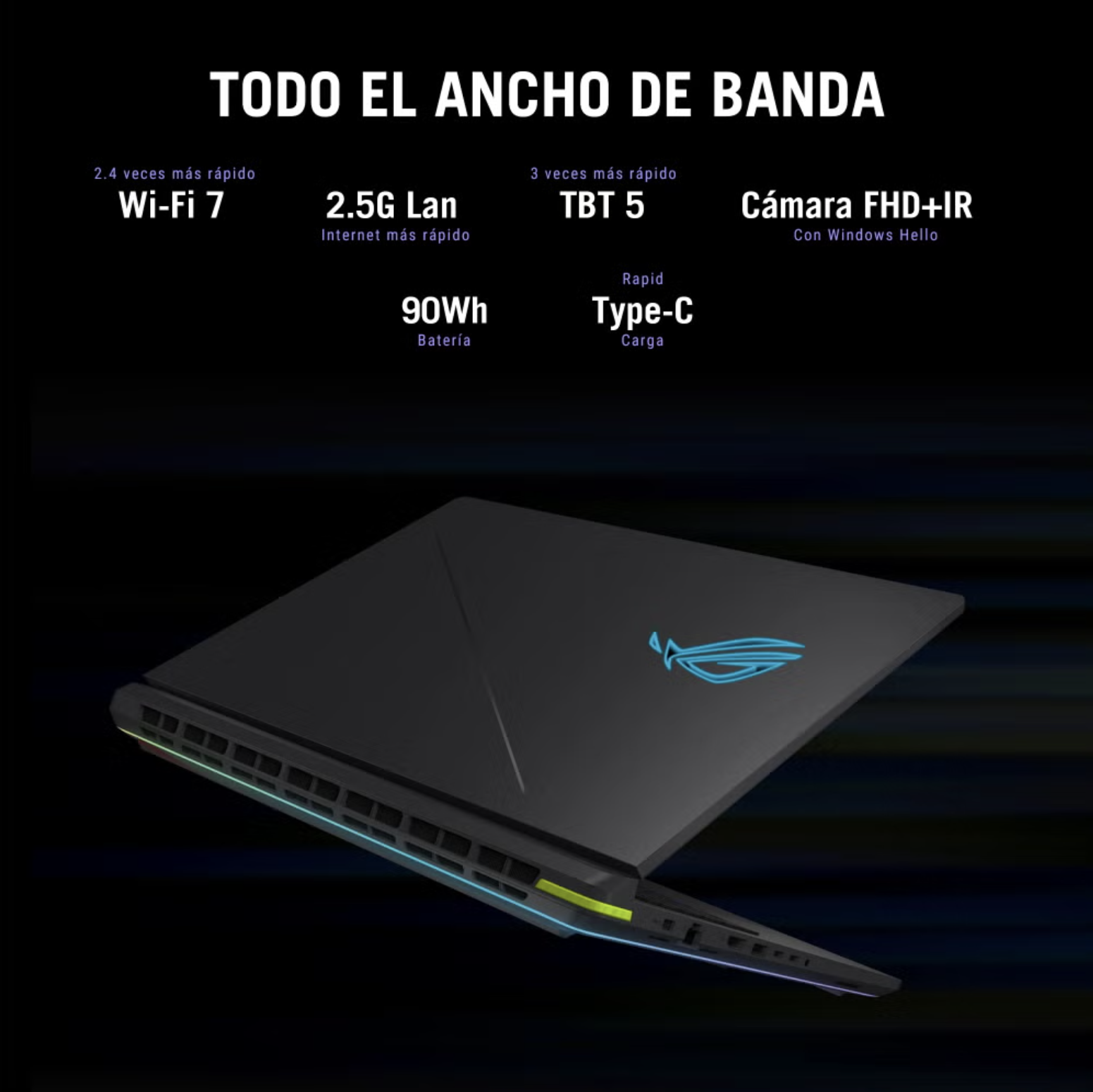 Foto 3 pulgar | Laptop Gamer Asus Rog Strix G18 18'' Windows 11 Home Intel Core Ultra 9 Nvidia Geforce Rtx 4070 Ti 32gb Ram 1tb Ssd Neg