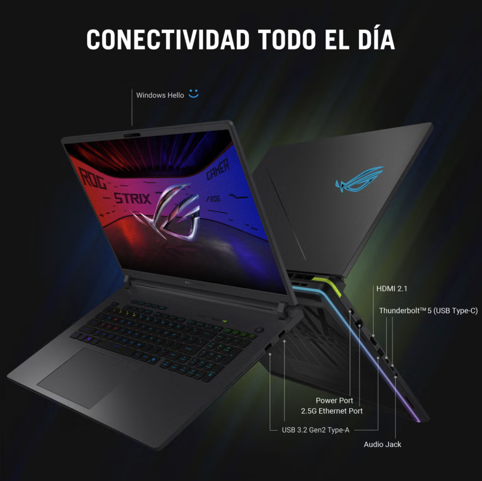Foto 4 pulgar | Laptop Gamer Asus Rog Strix G18 18'' Windows 11 Home Intel Core Ultra 9 Nvidia Geforce Rtx 4070 Ti 32gb Ram 1tb Ssd Neg