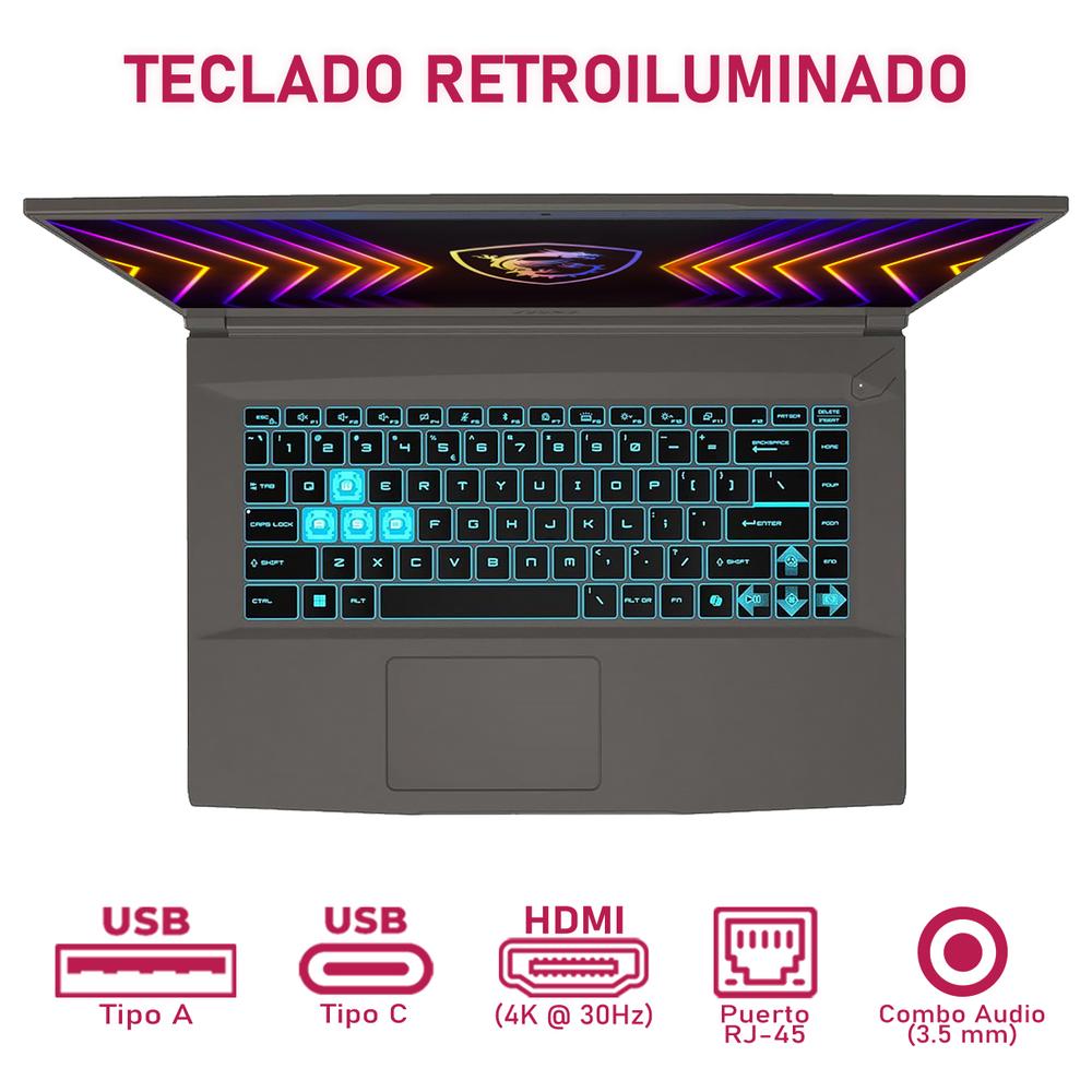 Foto 4 | Laptop Gamer Msi Thin 15 B13ve Geforce Rtx 4050 Intel Core I5 13420h 16gb Ram 512gb Ssd 15.6'' Teclado En Español +
