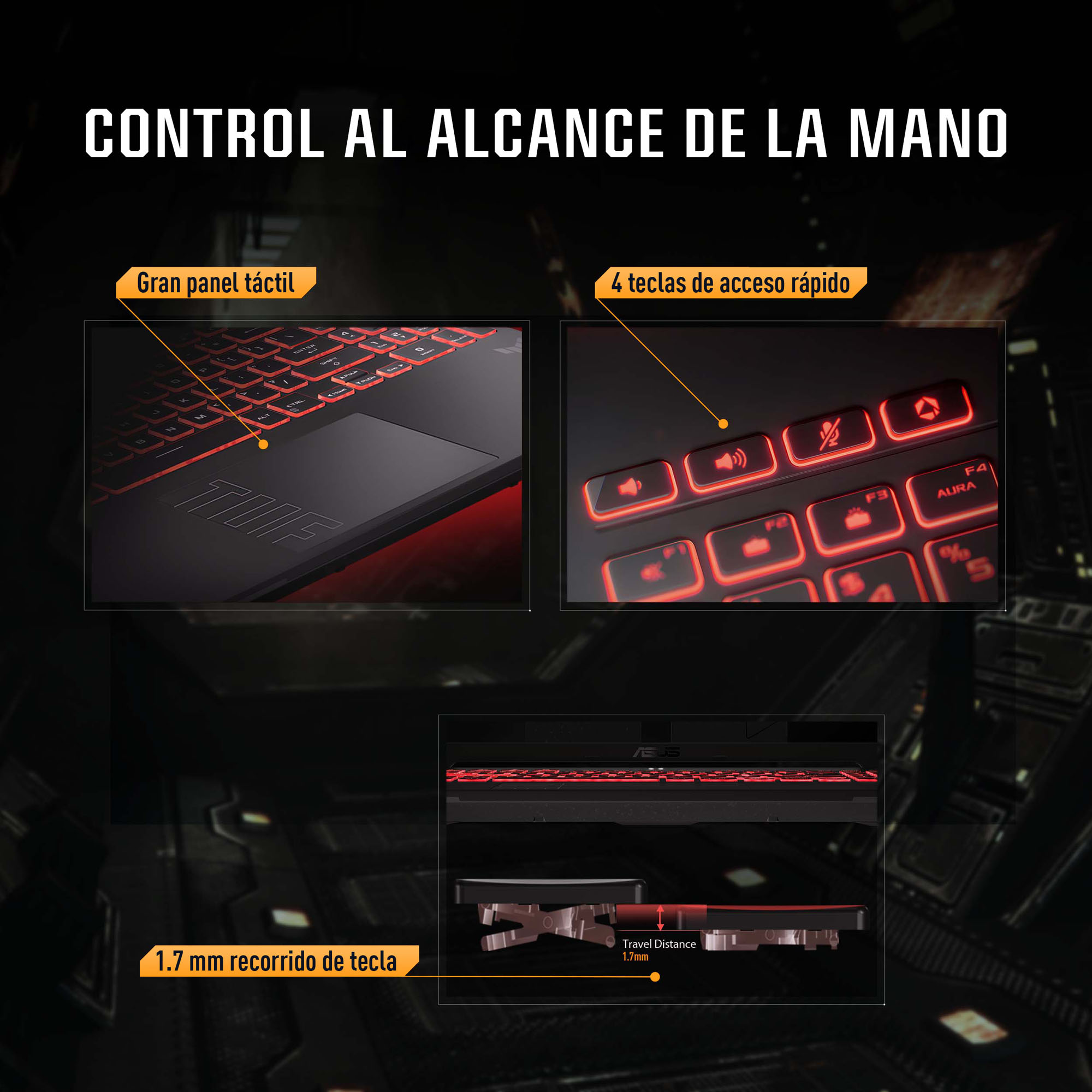 Foto 4 pulgar | Laptop Gamer Asus TUF A16, 16'', Windows 11, AMD Ryzen 5, RTX 4050, 16GB Ram, 512GB SDD, Gris