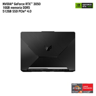 Foto 2 | Laptop Gamer Asus Tuf A15, 15.6'', Windows 11, Amd Ryzen 5, Rtx 3050, 16gb Ram, 512gb Sdd, Negro