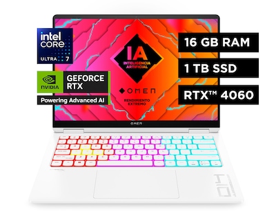 Foto 1 | Laptop Hp Omen Gaming 14-fb0000la, Intel Core Ultra 7, 16gb Ram, Gpu Nvidia Geforce Rtx™ 4060, 1 Tb Ssd, 14'',