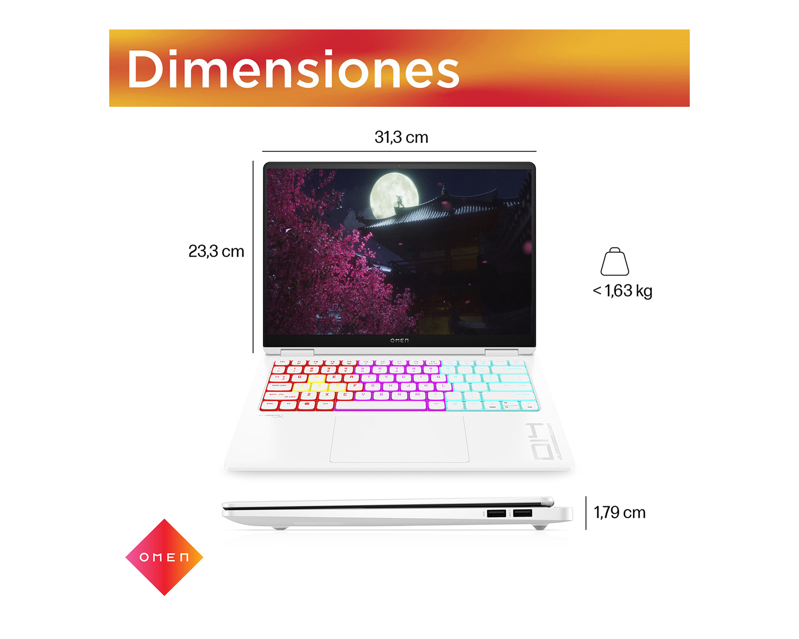Foto 7 pulgar | Laptop Hp Omen Gaming 14-fb0000la, Intel Core Ultra 7, 16gb Ram, Gpu Nvidia  Geforce Rtx™ 4060, 1 Tb Ssd, 14'',