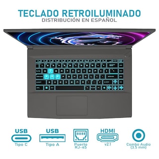Foto 4 | Laptop Gamer Msi Thin A15 Nvdia Geforce Rtx 4060 Amd Ryzen 7 7735hs 16gb Ram 1tb Ssd 15.6'' Windows 11 Home Tecla
