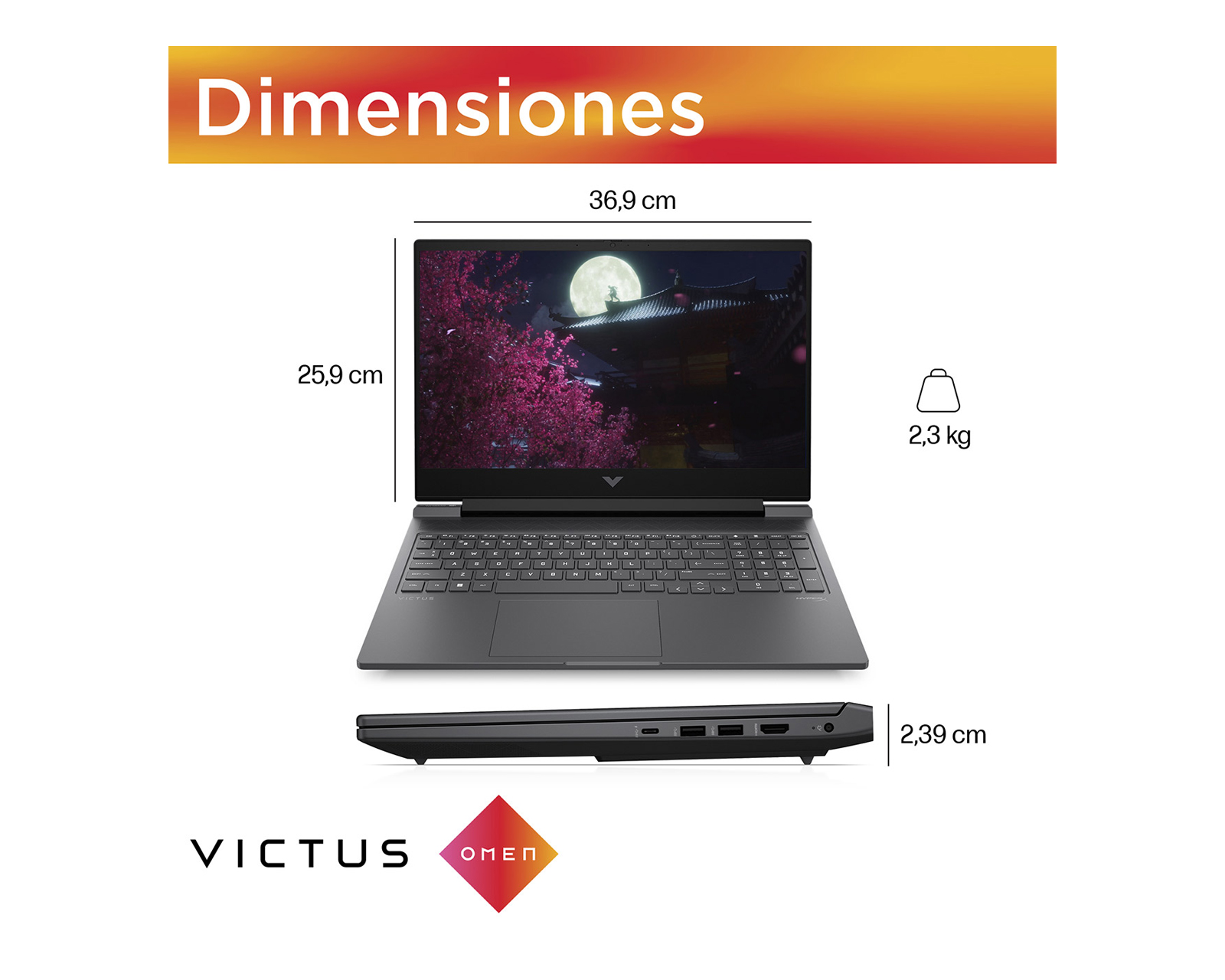 Foto 6 | Laptop Hp Gaming Victus 16-r1016la, Intel core™i7, 32gb Ram,gpu Nvidia geforce Rtx™ 4070, 1 Tb Ssd, 16.1'',fhd