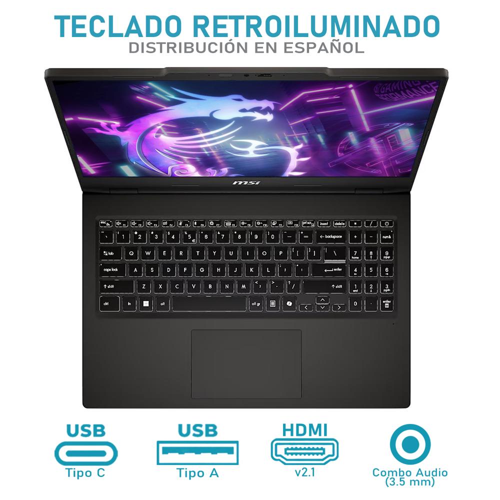 Foto 5 | Laptop Gamer Msi Venture Pro 15 Nvidia Rxt 3050 Intel Core Ultra 5 125h 16gb Ram 512gb Ssd 15.6'' W11p Teclado En Espa