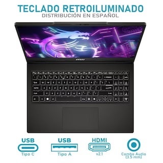 Foto 5 | Laptop Gamer Msi Venture Pro 15 Nvidia Rxt 3050 Intel Core Ultra 5 125h 16gb Ram 512gb Ssd 15.6'' W11p Teclado En Espa