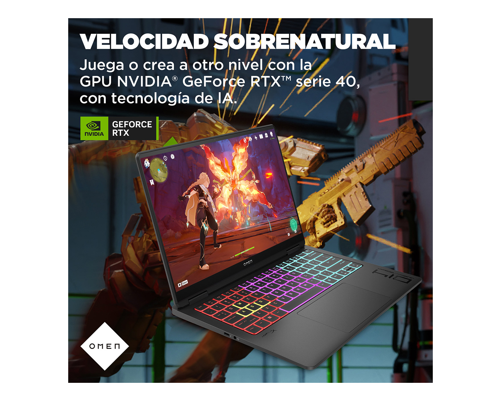 Foto 7 | Laptop Hp Gaming Omen Transcend 14-fb0004la 14 Pulgadas Windows 11 Intel Core Ultra 9 32 GB RAM 2 TB Ssd Negra