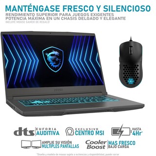 Foto 3 | Laptop Gamer Msi Thin 15 Geforce Rtx 2050 Intel Core I5 12450h 32gb Ram 1.4tb Ssd 15.6'' Teclado En Español Mouse D