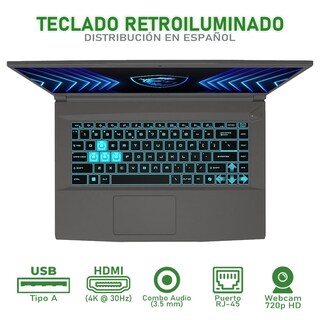 Foto 4 | Laptop Gamer Msi Thin 15 Geforce Rtx 2050 Intel Core I5 12450h 32gb Ram 1.4tb Ssd 15.6'' Teclado En Español Mouse D