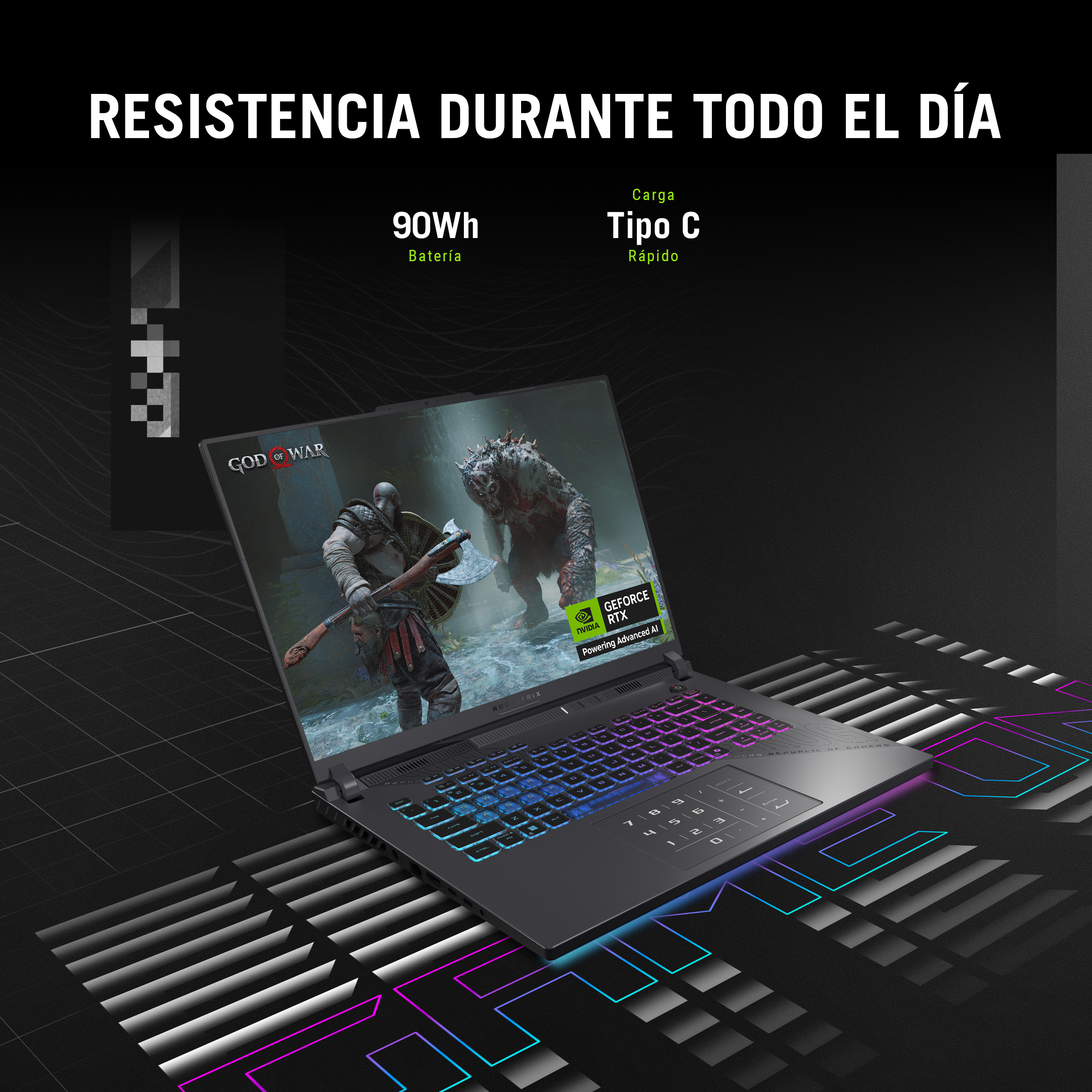 Foto 8 pulgar | Laptop Gamer ASUS ROG Strix G16 2025, AMD Ryzen 9 8940hx, RTX 5060, 16GB Ram, 1TB SSD, 16'' FHD+ 165hz