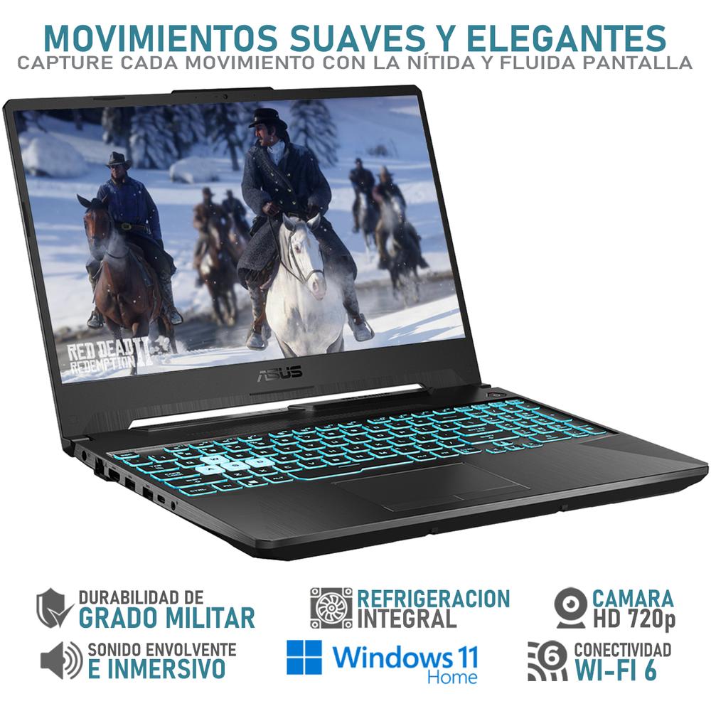 Foto 4 pulgar | Laptop Gamer Asus Tuf Gaming A15 Geforce Rtx 2050 Amd Ryzen 5 7535hs 16gb Ram 512gb Ssd 15.6'' Teclado En Español +