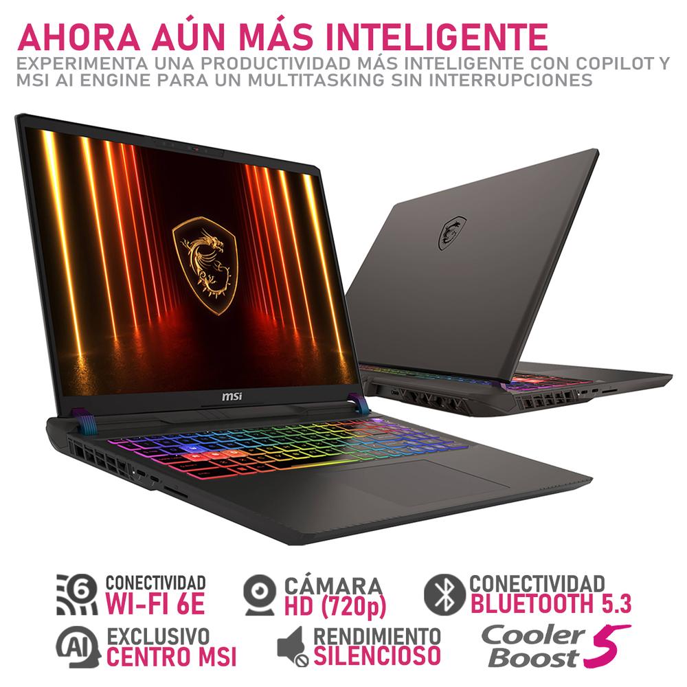 Foto 5 pulgar | Laptop Gamer Msi Vector 16 Hx Ai Nvidia Geforce Rtx 5080 Intel Core Ultra 9 275hx 16gb Ram 1tb Ssd 16'' Teclado En Ingl