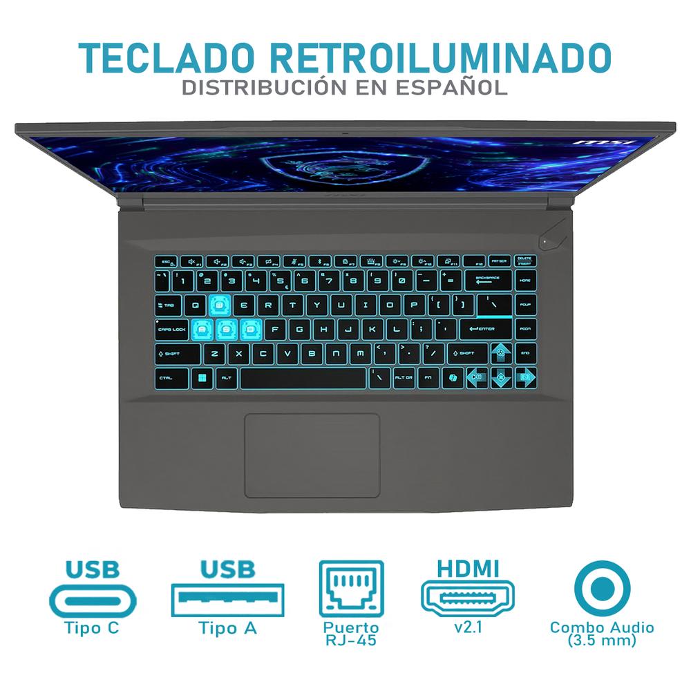 Foto 5 pulgar | Laptop Gamer Msi Thin A15 Nvidia Geforce Rtx 4060 Amd Ryzen 7 7735hs 32gb Ram 512gb Ssd 15.6'' Teclado En Español