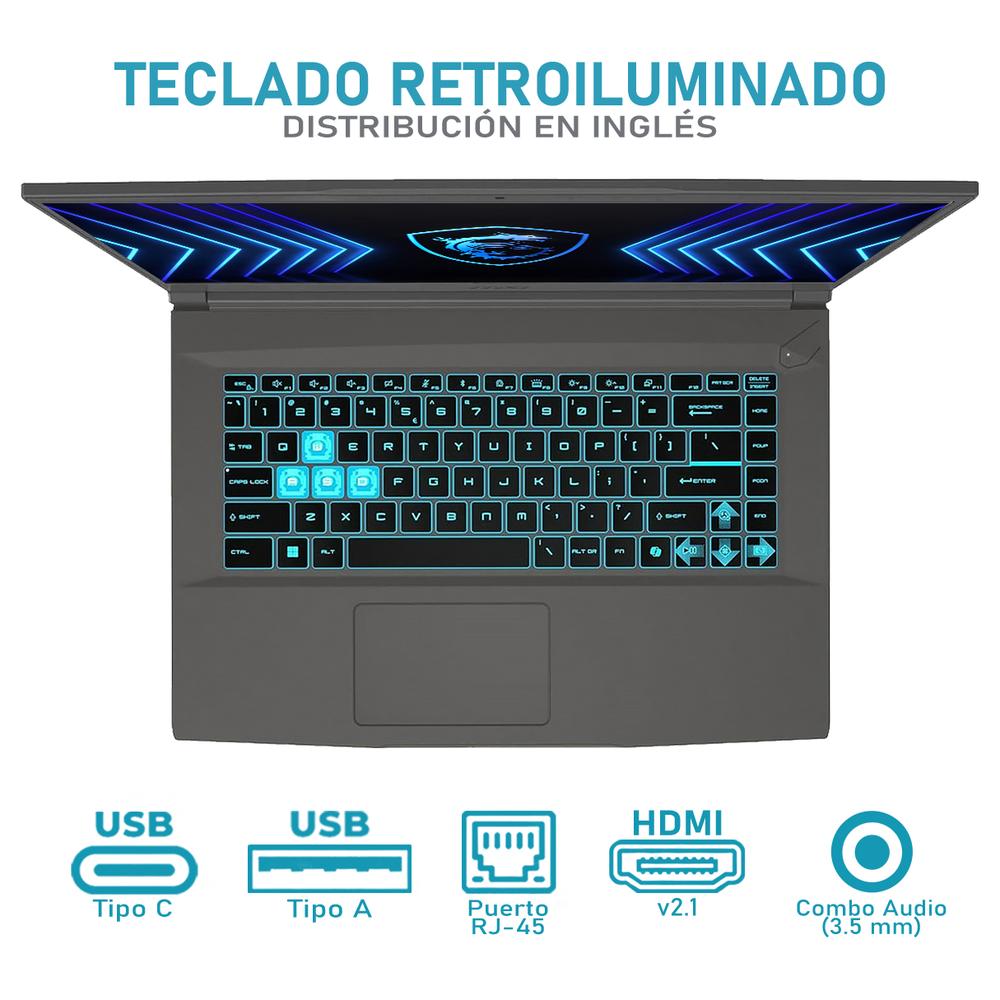 Foto 4 | Laptop Gamer Msi Thin A15 Nvidia Geforce Rtx 4060 Intel Core I5 13420h 32gb Ram 1.4tb 15.6'' Teclado En Ingles