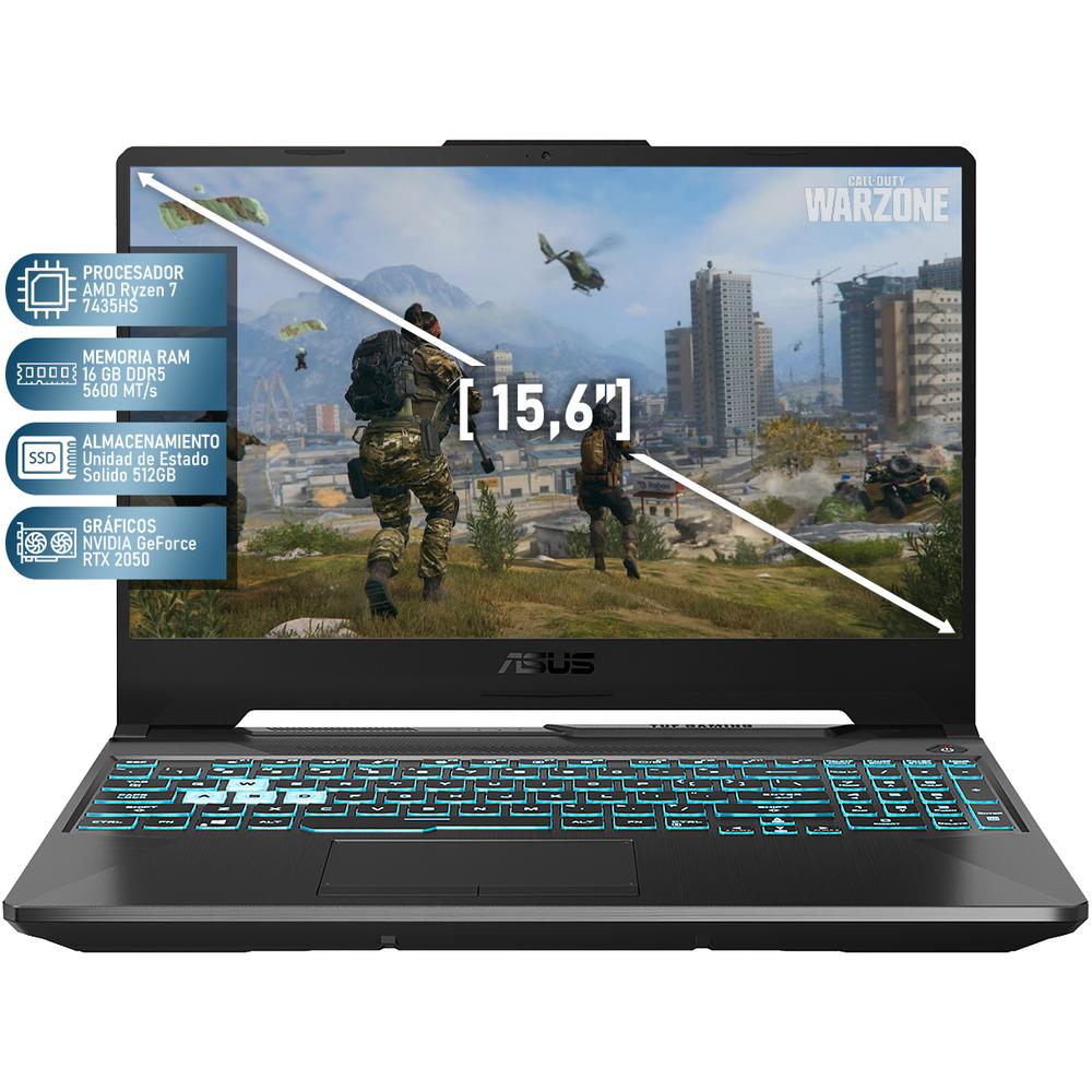 Foto 3 pulgar | Laptop Gamer Asus Tuf A15 Geforce Rtx 2050 Amd Ryzen 7 7435hs 16gb 512gb Ssd 15.6"