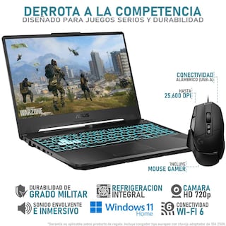 Foto 3 | Laptop Gamer Asus Tuf A15 Geforce Rtx 2050 Amd Ryzen 7 7435hs 16gb 512gb Ssd 15.6"