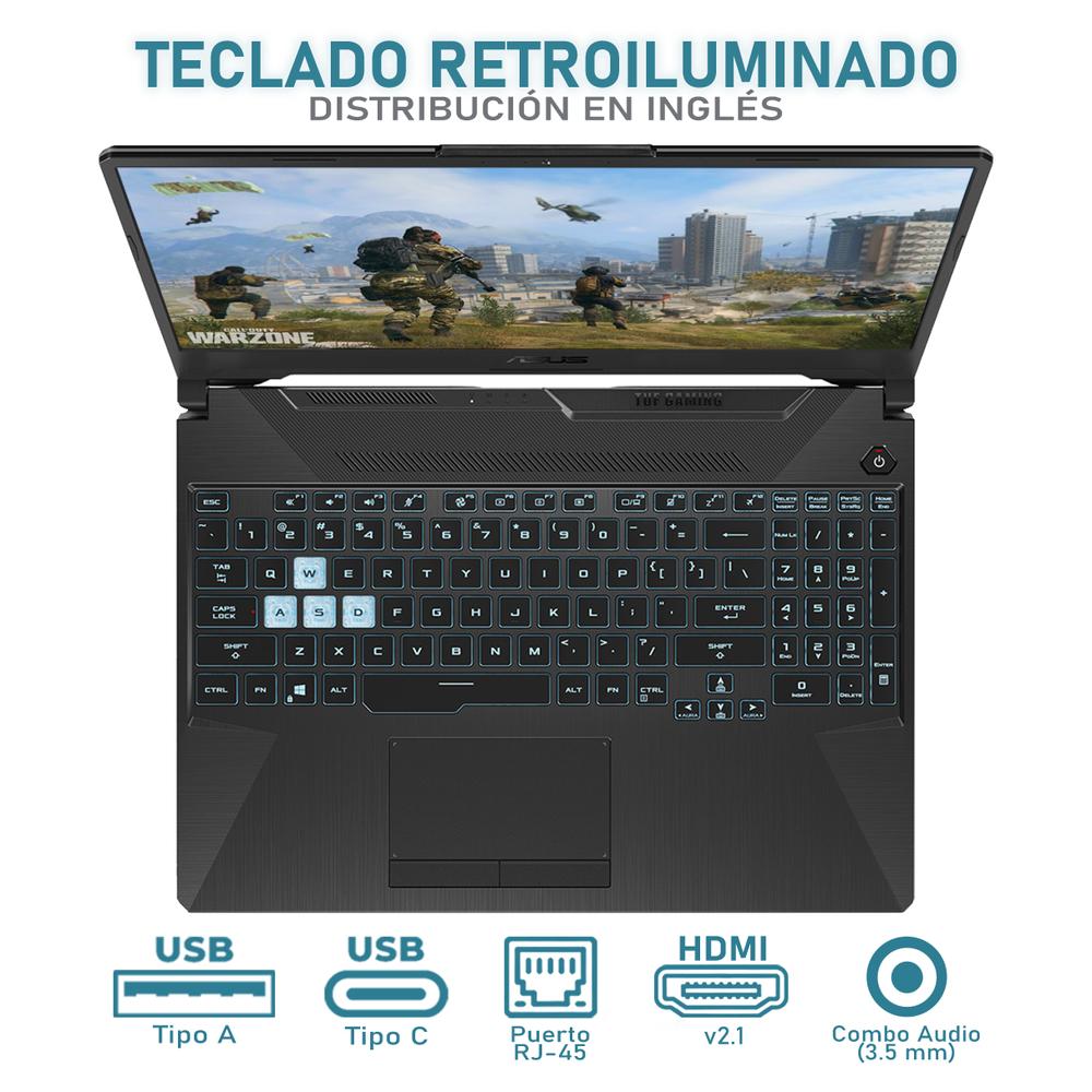 Foto 5 pulgar | Laptop Gamer Asus Tuf A15 Geforce Rtx 2050 Amd Ryzen 7 7435hs 16gb 512gb Ssd 15.6"