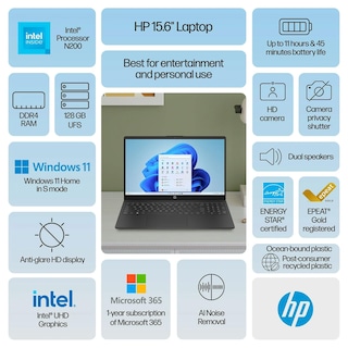 Foto 5 | Laptop Hp Con Pantalla Hd Portátil De 15,6 Pulgadas, 16 Gb De Ram Y 128 Gb De Almacenamiento - Venta Internacional.
