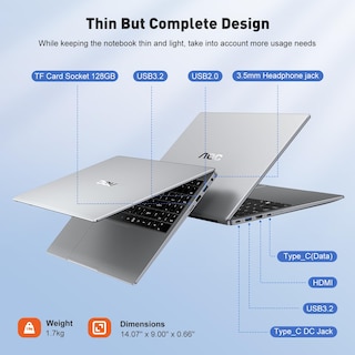 Foto 4 | Procesador Aoc N97 Para Ordenador Portátil, 16 Gb De Ram, 512 Gb, Ssd De 15,6 Pulgadas, Fhd, Win11 - Venta Internacion
