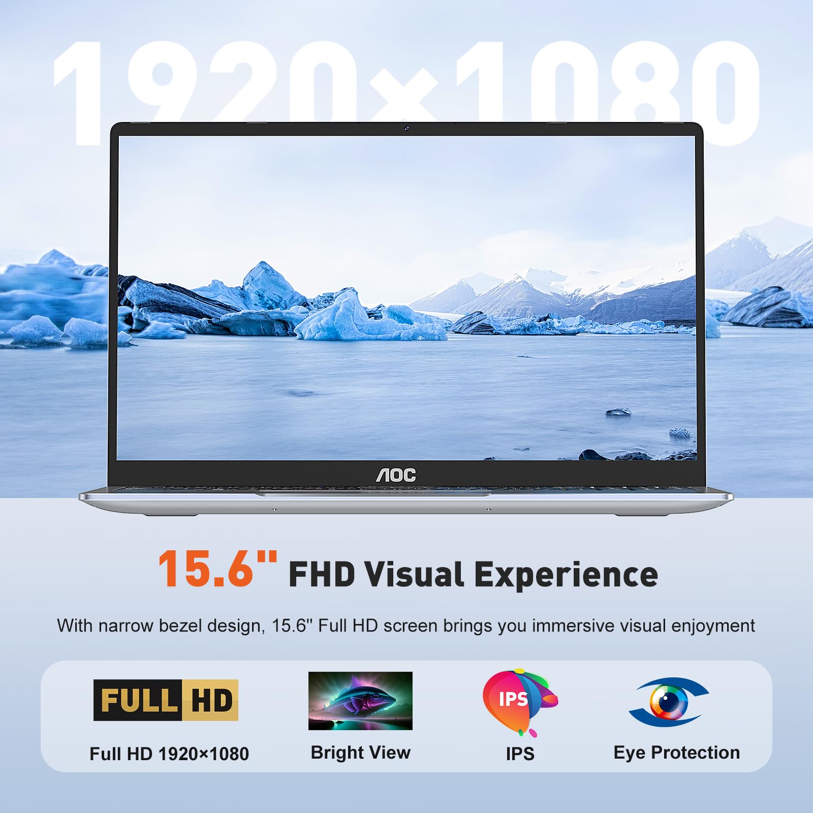 Foto 6 pulgar | Procesador Aoc N97 Para Ordenador Portátil, 16 Gb De Ram, 512 Gb, Ssd De 15,6 Pulgadas, Fhd, Win11 - Venta Internacion