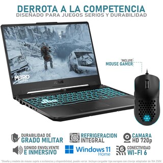 Foto 3 | Laptop Gamer Asus Tuf A15 Geforce Rtx 2050 Amd Ryzen 7 7435hs 24gb Ram 1.5tb Ssd 15.6'' Teclado En Ingles Mouse Dxt Ga